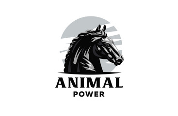 Horse galloping. Vector illustration.