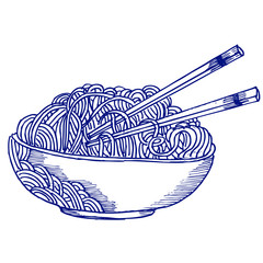 noodles and chopsticks