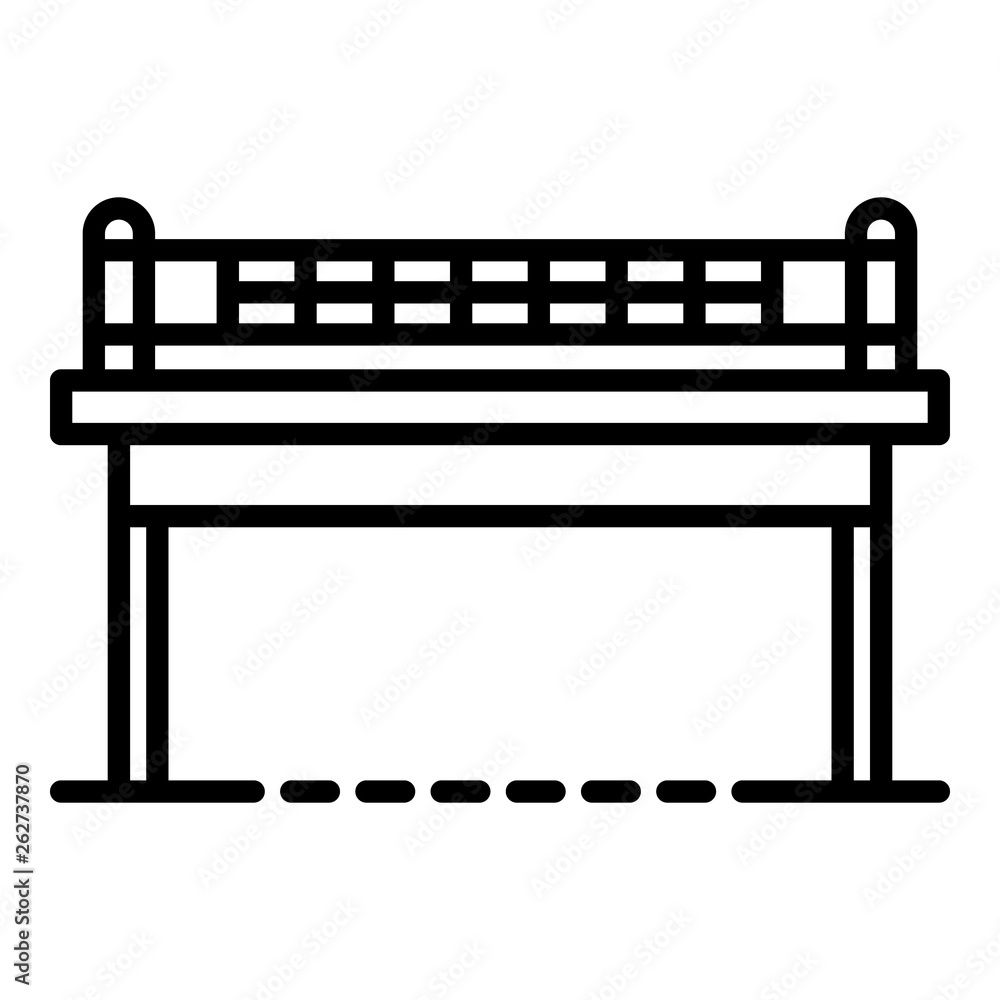 Poster ping pong table front view icon. outline ping pong table front view vector icon for web design isola