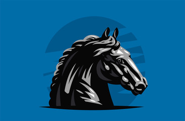 Obraz na płótnie Canvas Horse galloping. Vector illustration.