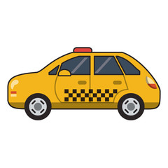 Fototapeta premium Taxi cab vehicle isolated