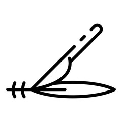 Seam cutting icon. Outline seam cutting vector icon for web design isolated on white background