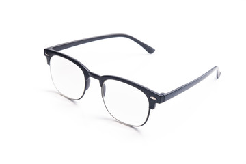 Black eye glasses isolated