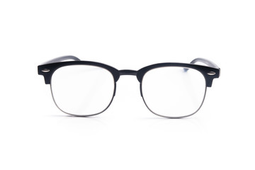 Black eye glasses isolated