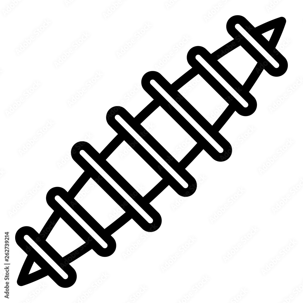 Poster plain suture icon. outline plain suture vector icon for web design isolated on white background