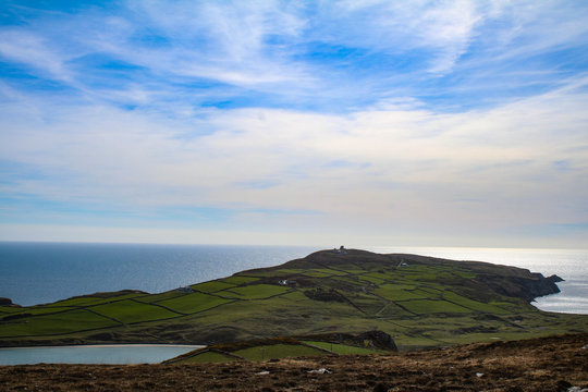 West of Ireland landscape overlooking the Atlantic ocean