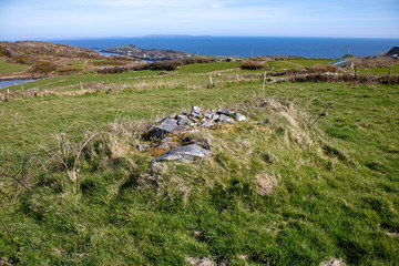 Celtic ruins, stone circles and druids located in the West Cork mountains, Ireland 