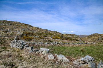 Celtic ruins, stone circles and druids located in the West Cork mountains, Ireland 