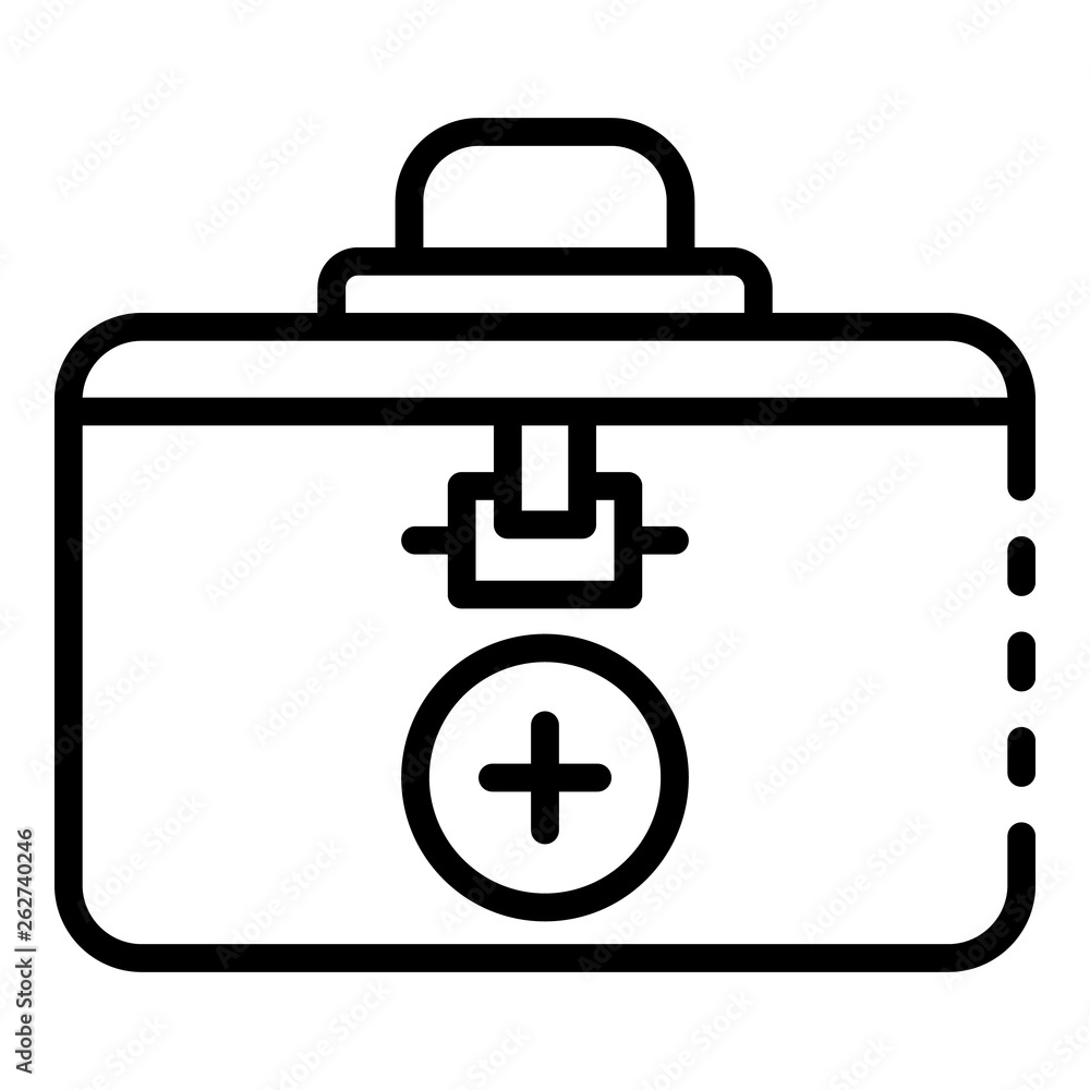 Poster closed transplant box icon. outline closed transplant box vector icon for web design isolated on whi