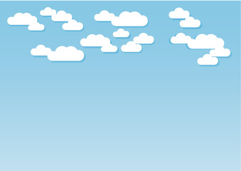 white clouds in the sky vector background