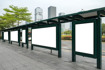 Bus stop billboard on stage，shenzhen,china