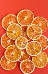 fruit background homemade organic orange chips