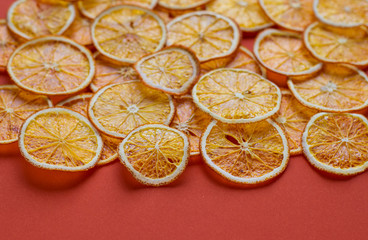 fruit background homemade organic orange chips