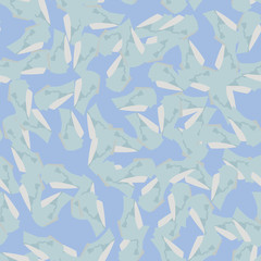 Winter camouflage of various shades of blue and grey colors