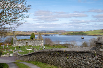 The remains of an old church located near Baltimore west Cork.