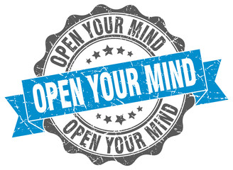 open your mind stamp. sign. seal