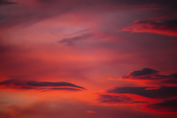 Dramatic sky at sunset