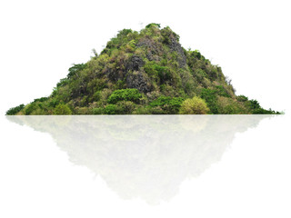 rock mountain isolate on white background