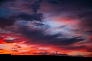 Dramatic sky at sunset