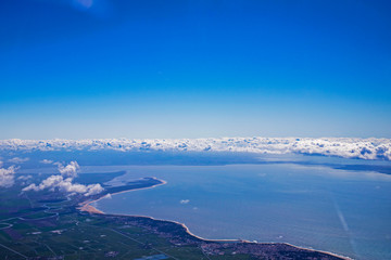 Islands of ré and Oléron from aerial view