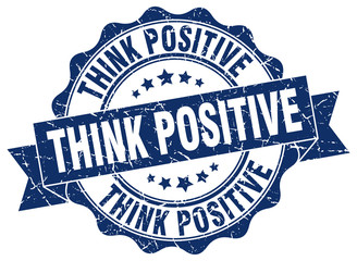 think positive stamp. sign. seal