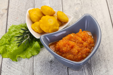 Zucchini squash caviar