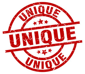 unique round red grunge stamp