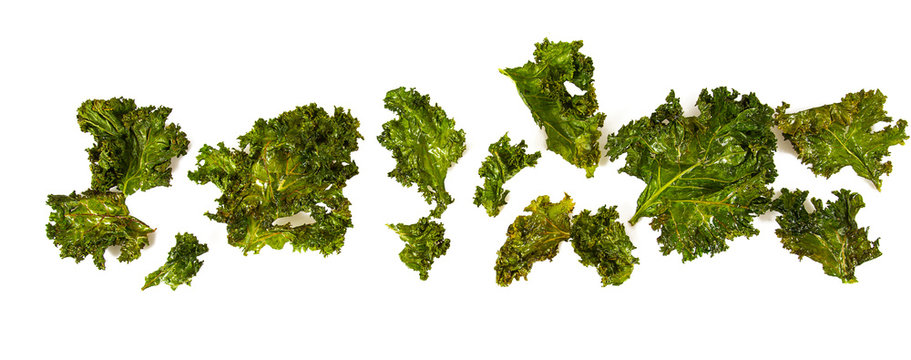 Kale Chips Isolated On White