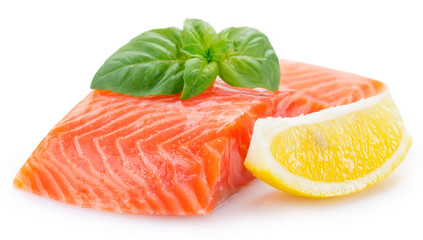 Red fish on white background