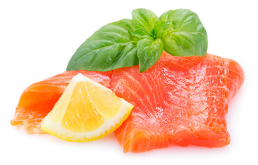 Red fish on white background