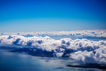 Islands of ré and Oléron from aerial view