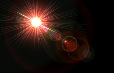 Lens flare, outer space earth, moon, eclipse