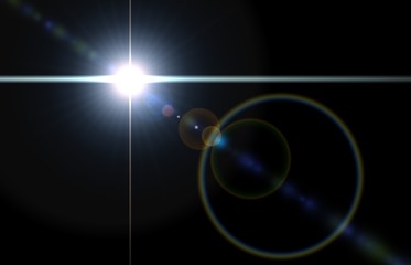 Lens flare, outer space earth, moon, eclipse