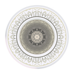 Luxury Art Deco Floral Pattern. Mandala Design. Vector Illustration. Oriental Pattern. Indian, Moroccan, Mystic, Ottoman Motifs. Anti-Stress Therapy Pattern.