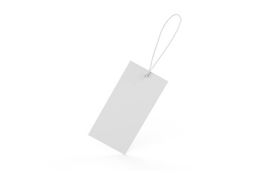 Blank plastic travel number luggage identifier tag, mock up template on isolated white background, 3d illustration