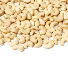 Cashew on white background 
