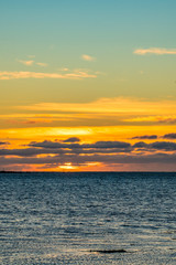 Beautiful Atlantic coastal shoreline scenery of lighthouses and lobster boats.