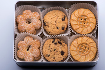 cookies closeup. broken cookies