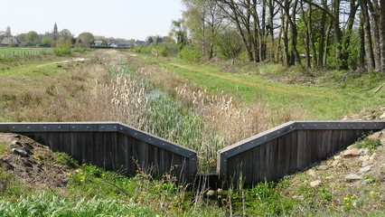 Waterworks in landscape Netherlands