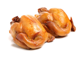 Roast Chicken on white background