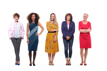 Obraz premium Group of women in a row