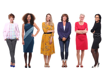 Obraz premium Group of women in a row