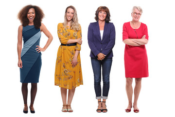Group of women in a row