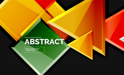 Squares and triangles geometrical background