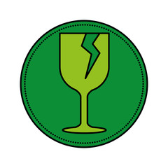 cup break fragile symbol