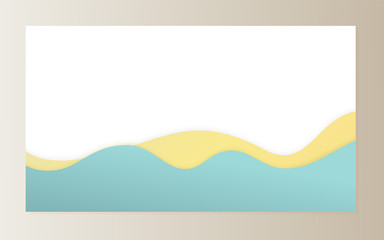 Design of web page vector, business banner abstraction. Background white and blue color, abstract formless shapes, creative theme for site or presentation. 3D paper