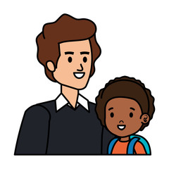 young father with son characters