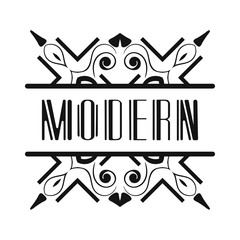 Luxury antique modern art deco monochrome geometric vintage vector frame , border , label for your logo, badge or crest for club, bar, cafe, restaurant, hotel, boutique, packaging of luxury products
