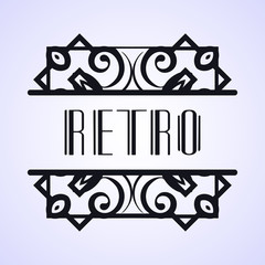 Modern art deco vintage badge logo design vector illustration for packaging of luxury products