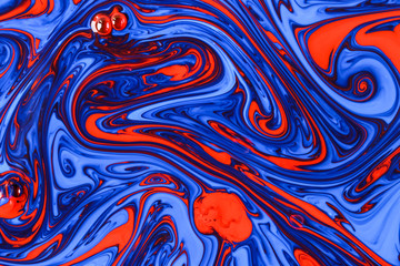 Blue and red marbled background